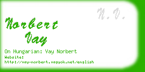 norbert vay business card
